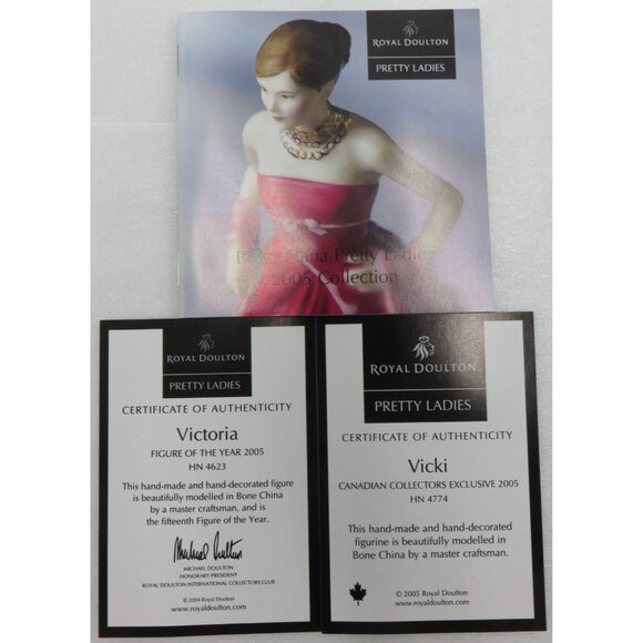 ROYAL DOULTON Pretty Ladies Victoria and Vicki 2004 Figurines Boxed with COA - Picture 9 of 13